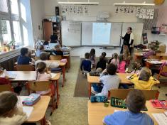 MŠ Sovičky - Návštěva 1. třídy 